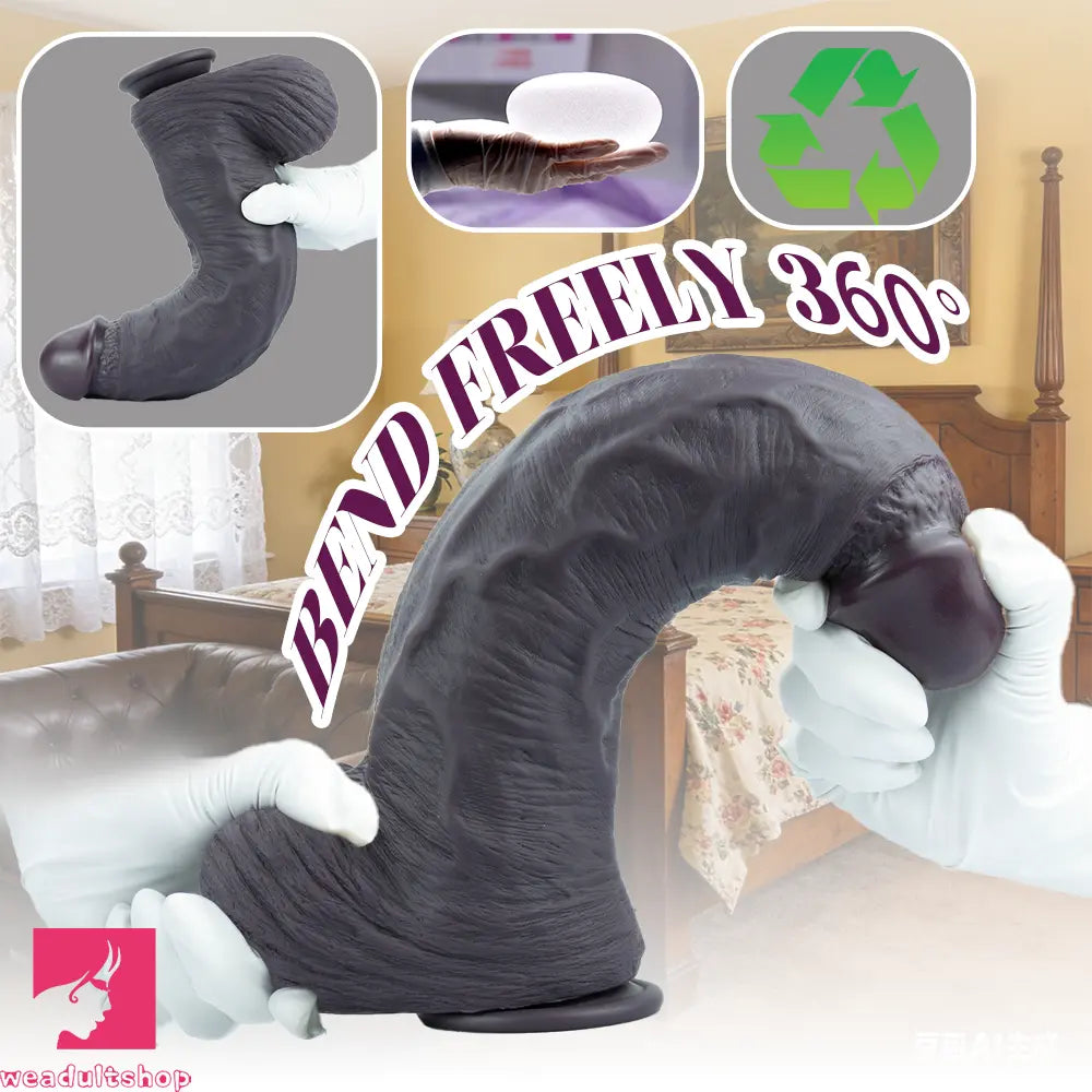 12.99in Huge Thick Lifelike Silicone Dildo Stimulate Solo Play Accessory