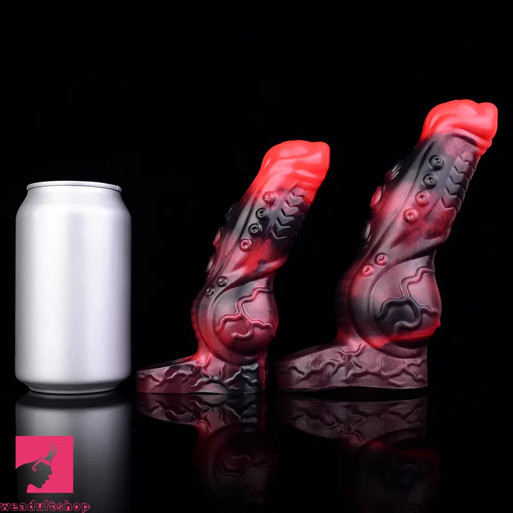 5.98in 7.09in Silicone Tentacle Cock Sleeve Knot Vibrating Hollow Dildo