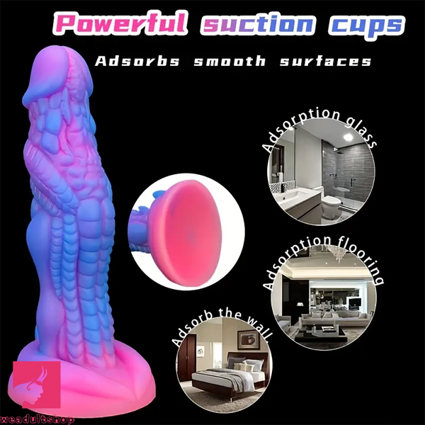 7.87in Alien Dragon Silicone Monster Penis Soft Dildo With Suction Cup