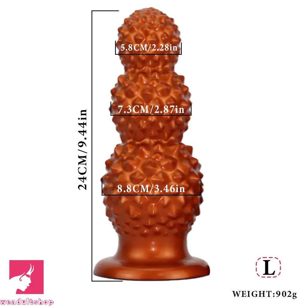 4.52in 6.73in 9.44in Lychee Shape Silicone Soft Butt Plug Dildo Sexy Product