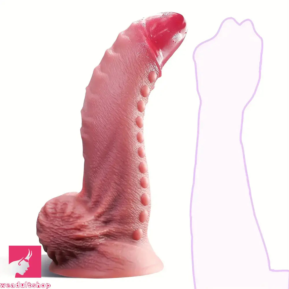 12.6in Lifelike Silicone Spiked Dong For Advanced Adult Play Huge Cock Dildo
