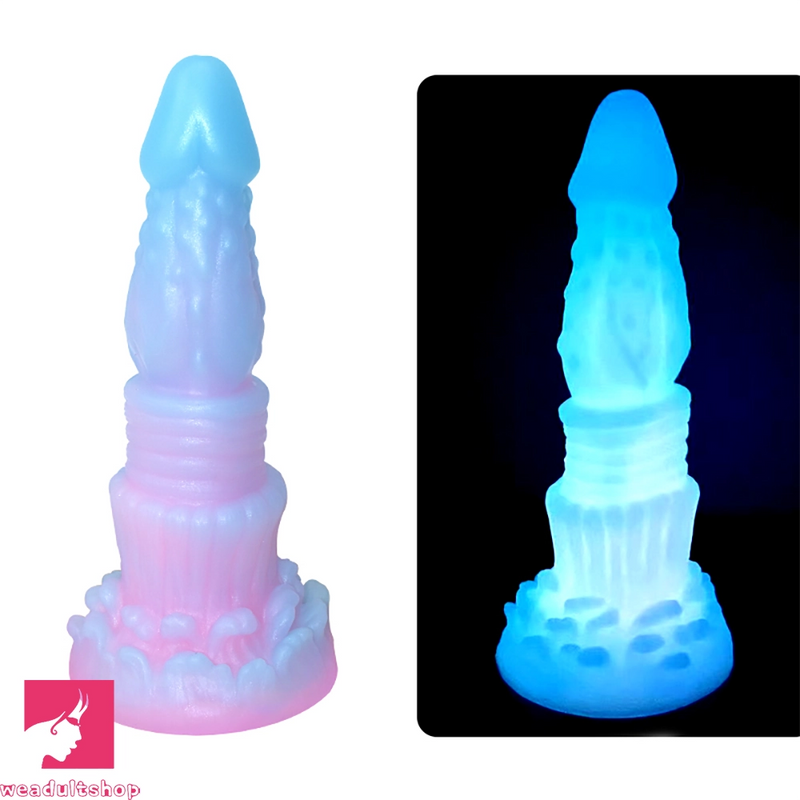 8.26in Silicone Soft Luminous Fantasy Dildo Woman Man Prostate Sex Toy