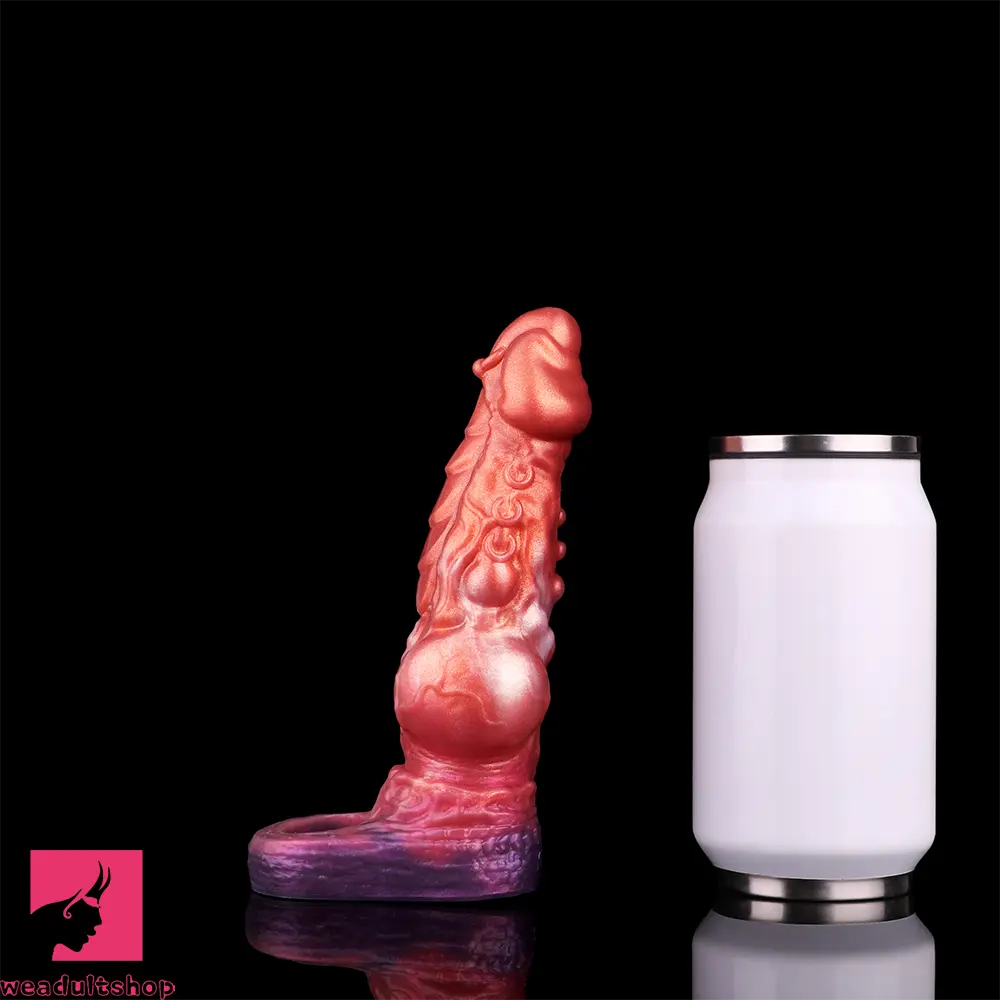 6.85in 8.11in 9.84in Dragon Monster Knot Silicone Dildo For Sleeve Sheath