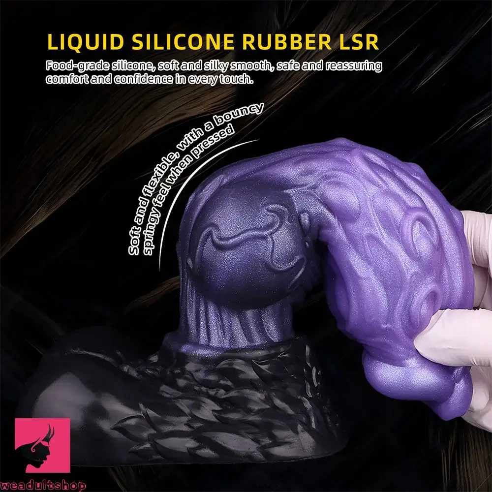 9.05in Tentacle Knot Silicone Dual Density Monster Dildo Anal Stimulator