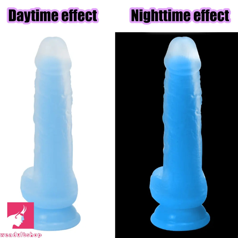 7.48in 9.25in Luminous Silicone Soft Dildo For Men Women Fucking Sex