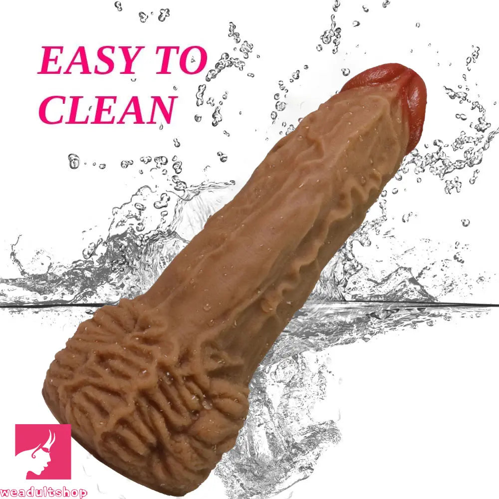 9.1in Realistic Explosive Veins Big Soft Silicone Dildo Suitable For Vaginal G-Spot