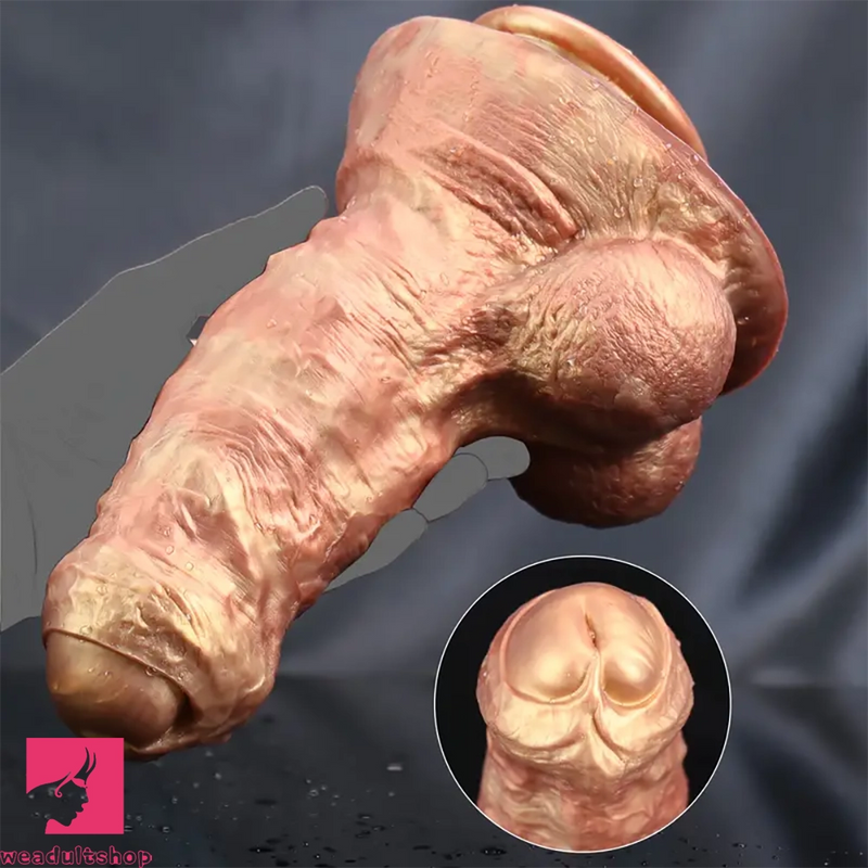 8.26in Super Huge Thick Realistic Big Silicone Dildo Skin Feel Massager
