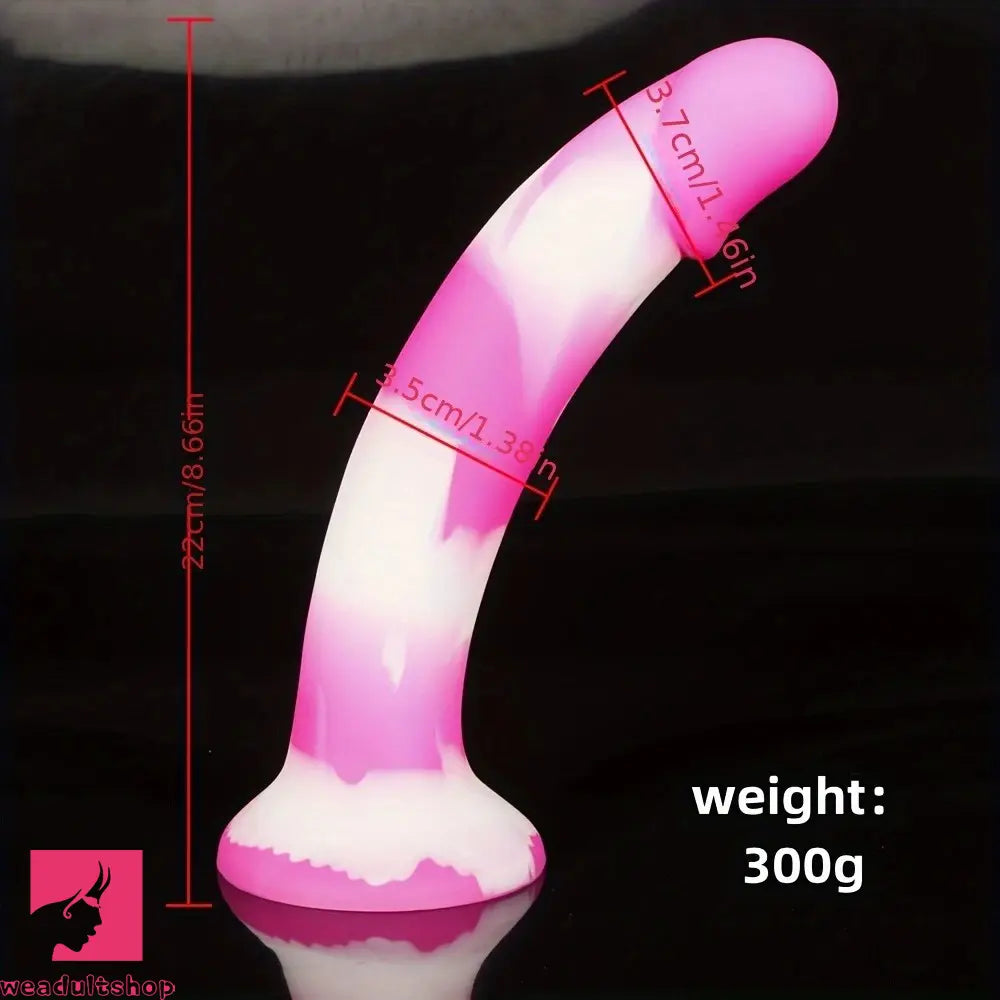 8.66in Three Styles Silicone Glow In Dark Jelly Dildo Sex Toy For Adults