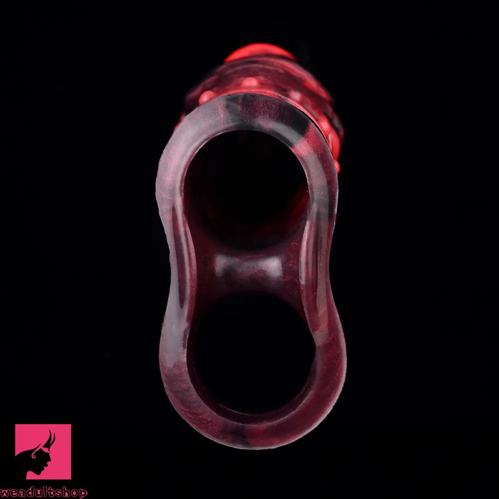 5.98in 7.09in Silicone Cock Sleeve Spiked Hollow Vibrating Odd Cock Dildo