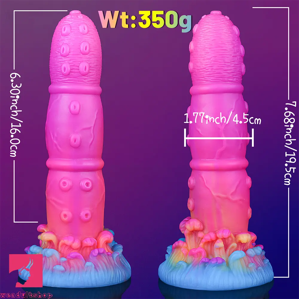 7.68in Liquid Silicone Soft Fantasy Odd Dildo For Women Vaginal Cock