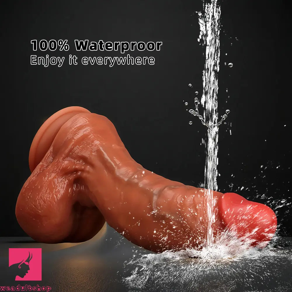 7.8in 8.66in 9.44in 11.41in Curved Fat Lifelike Real Skin Dildo Sex Toy