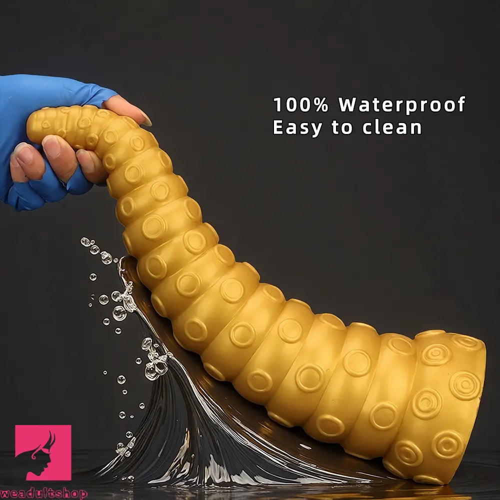15in Gold Silicone Octopus Legs Extra Large Thick Long Dildo For Women
