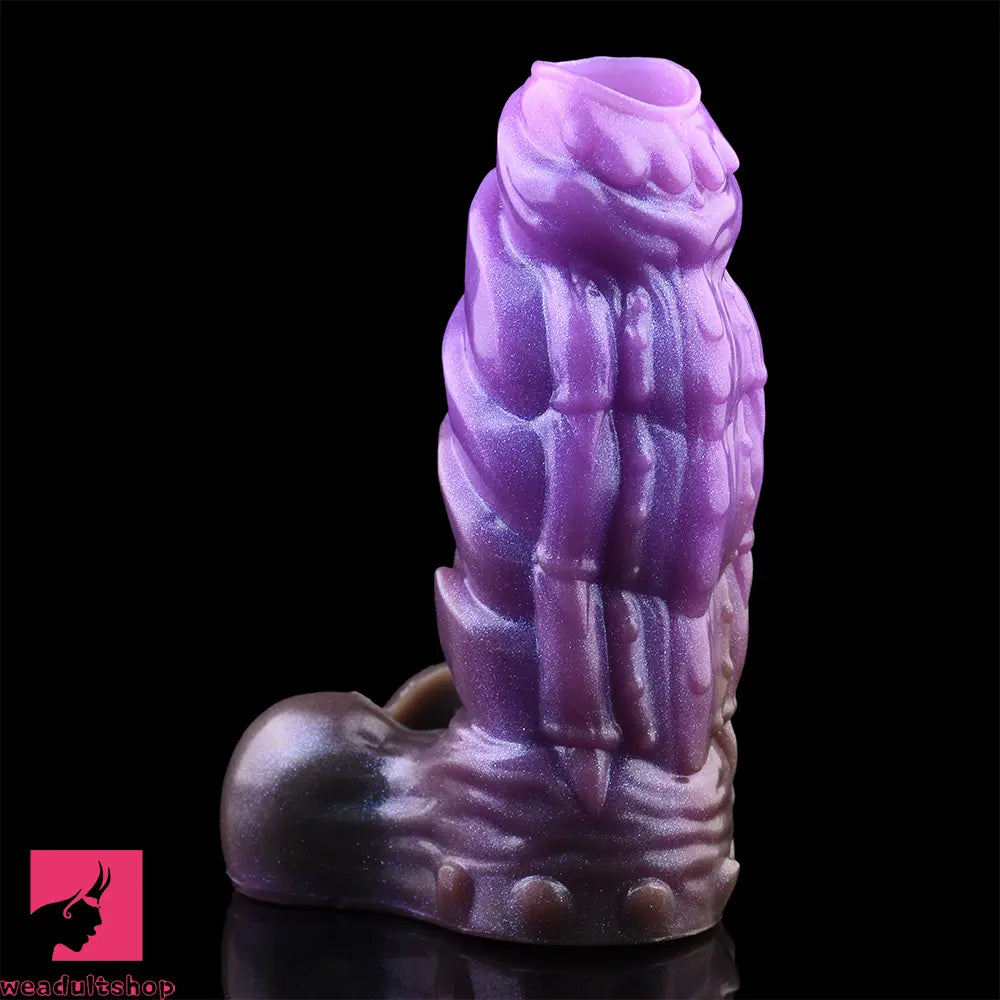 5.66in Dragon Spiked Beast Creature Fantasy Hollow Cock Dildo Sleeve