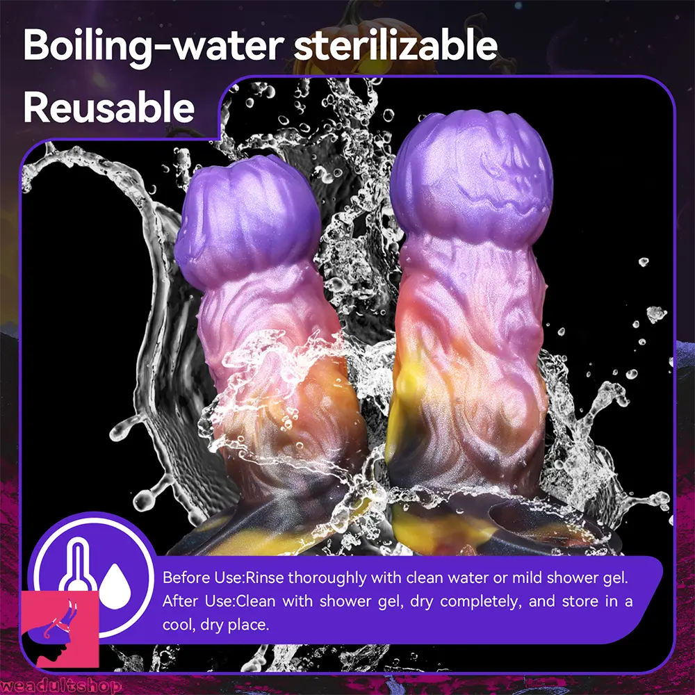 4.72in Ogma Fantasy Odd Silicone Soft Dildo Sleeve Cock Extender Toy