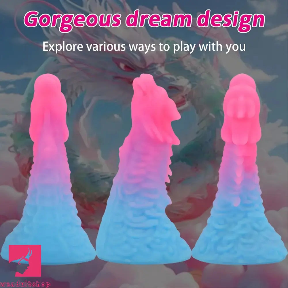 6.49in 7.67in 8.85in Special-Shaped Mixed Color Faucet Dragon Dildo