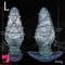 7.87in 9.25in Wearable Large Skull Anal Dildo Soft Silicone Clit Stretcher