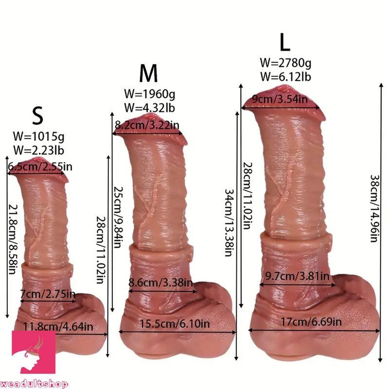 11.02in 13.38in 14.96in Horse Thick Animal Real Large Soft Silicone Dildo