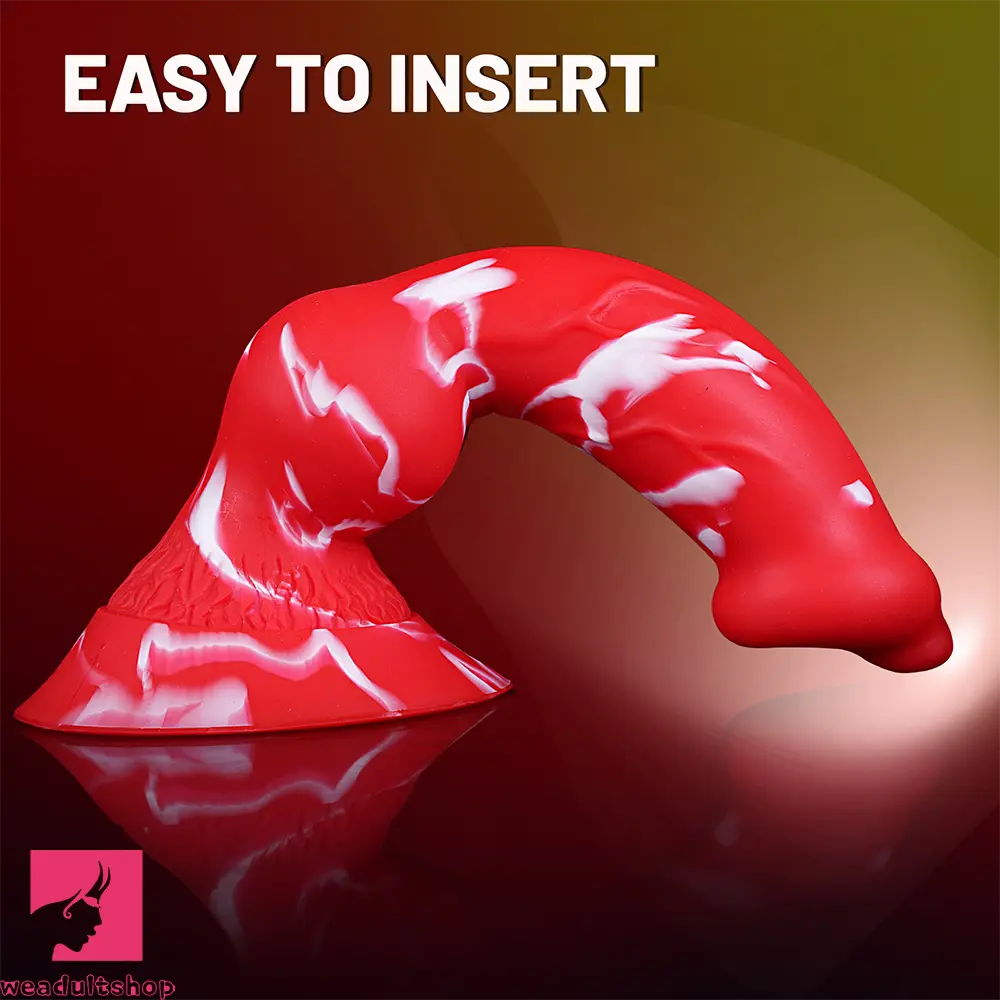 7.09in Lifelike Animal Penis Dog Knot Liquid Silicone Dildo For Anal Sex