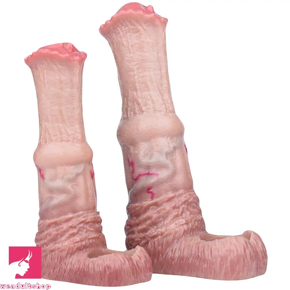 6.1in 7.71in Horse Penis Dildo Sleeve Realistic Skin Stem Pulse Cock Sleeve