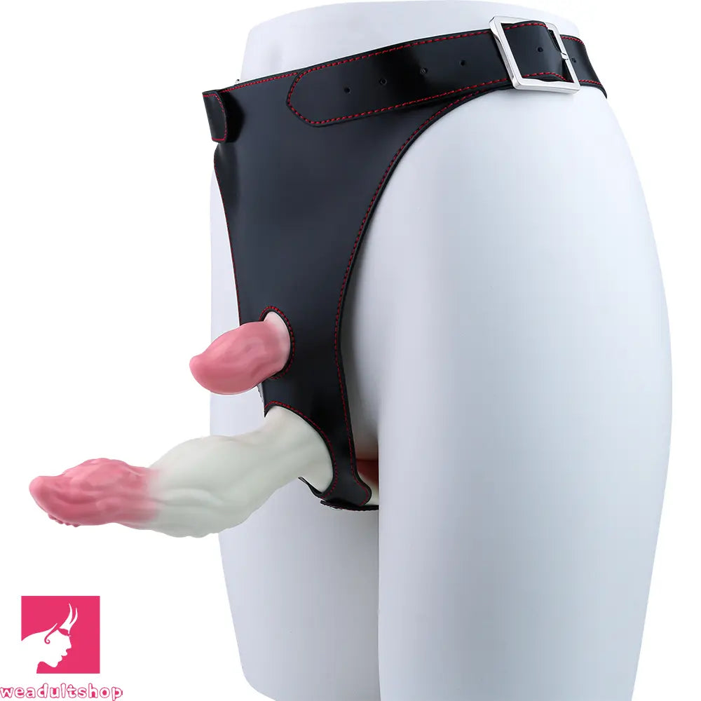 6.18in Wearable Strap on Vibrating Soft Liquid Silicone Dildo Clit Dildo