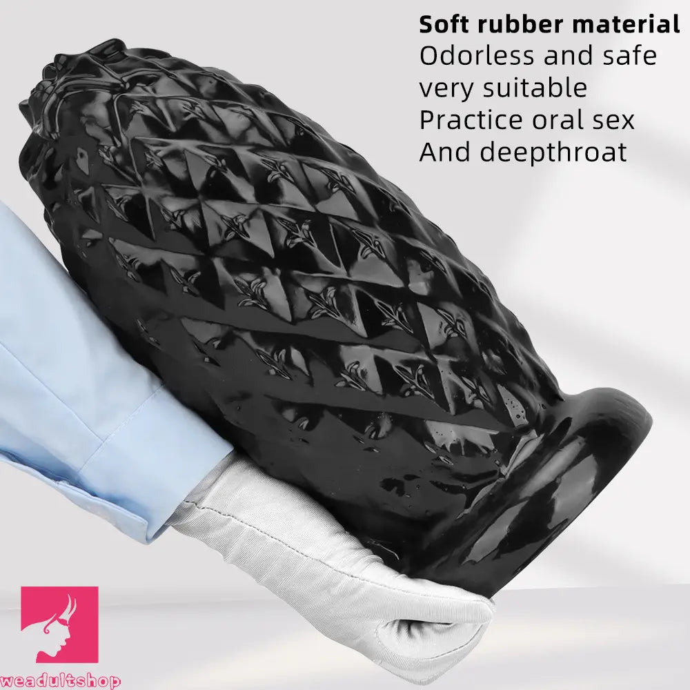 8.26in 10.03in 11.81in Black Big Pineapple Penis PVC Thick Anal Cock Dildo