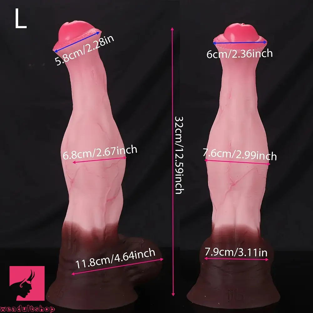 9.05in 10.62in 12.59in 14.96in Horse Knot Cock Dildo Big Silicone Soft Dildo