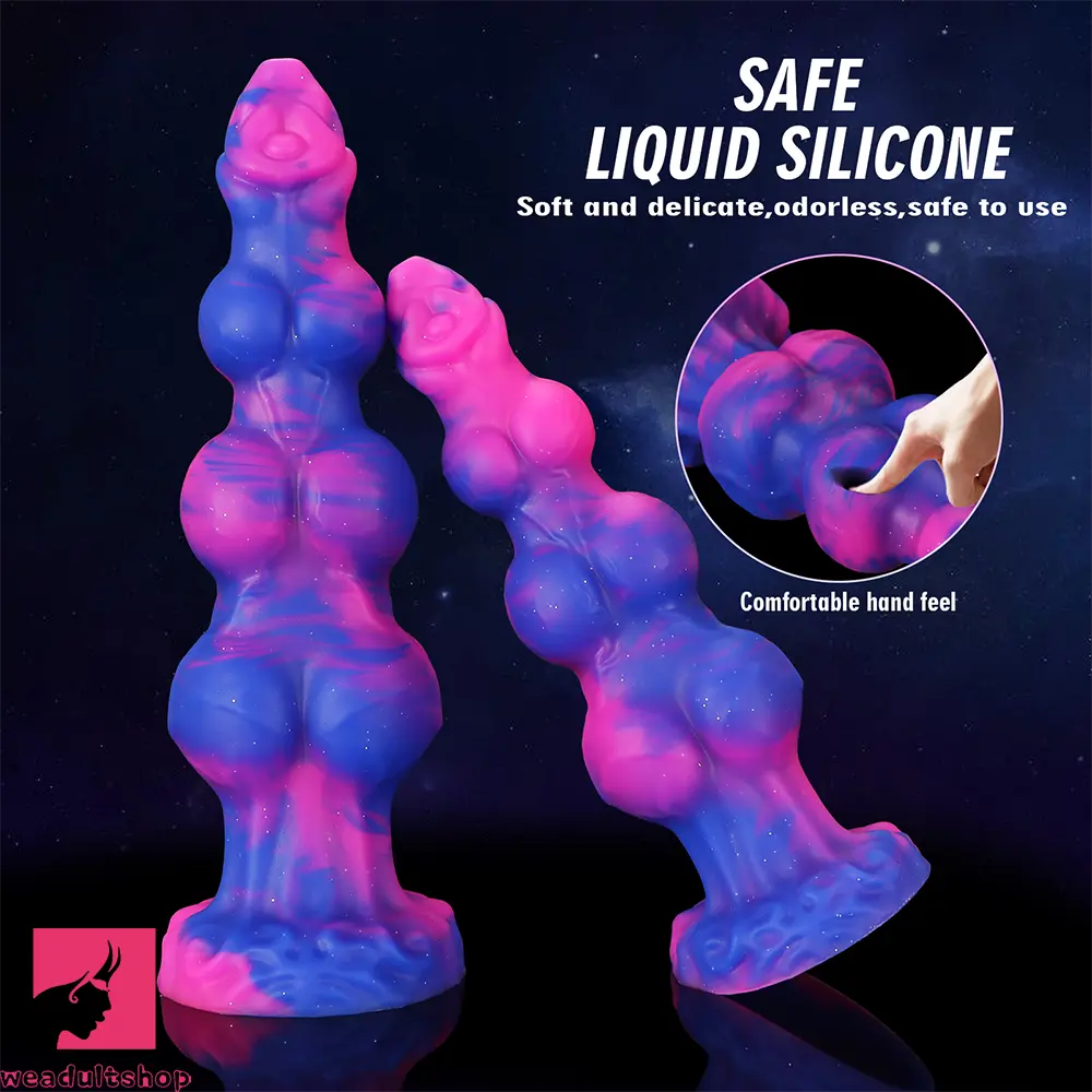 7.48in 8.66in 10.43in Monster Knot Silicone Fantasy Dildo G-spot Odd Cock