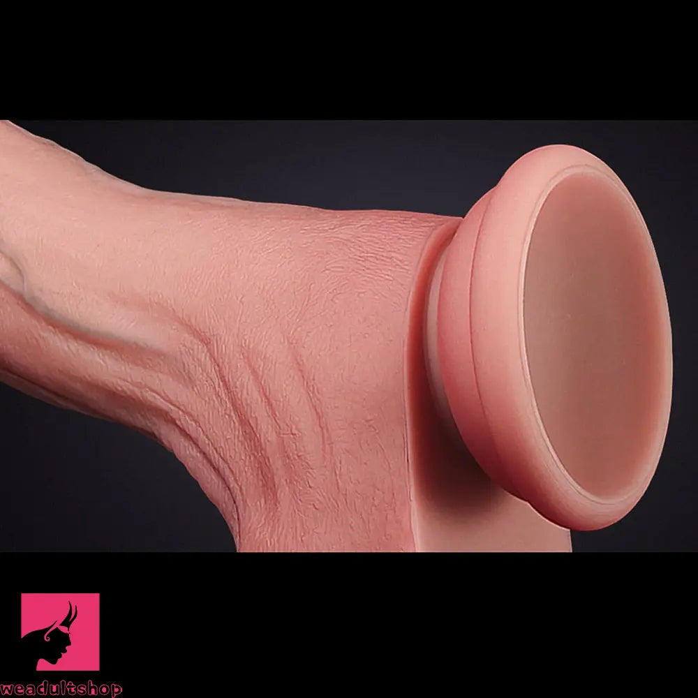 8.07in Realistic Silicone Penis Simulator Soft Fleshy Texture Anal Dildo