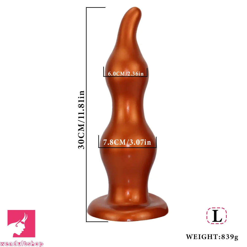 7.28in 9.84in 11.81in Silicone Soft Anal Plug Dildo Clitoris Anal Cock Dilator
