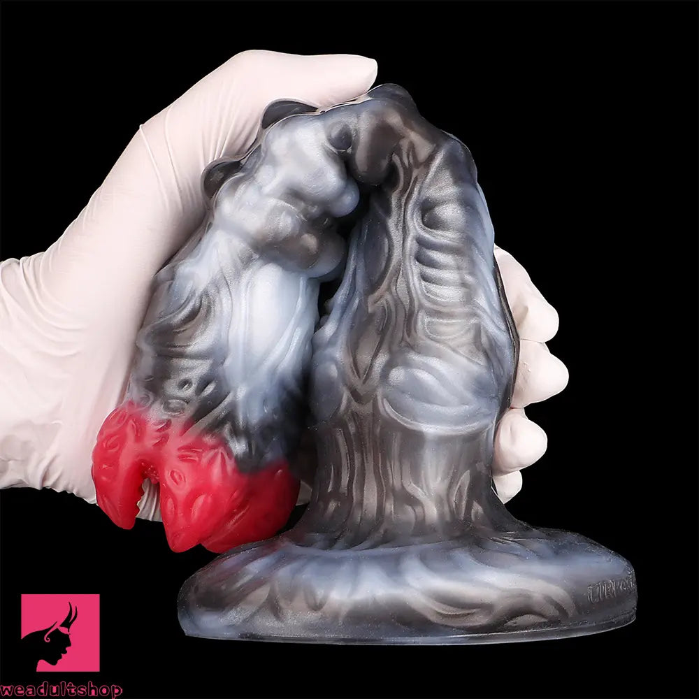 9.88in Ovipositor Egg Laying Inflatable Big Dildo Silicone Penis Texture