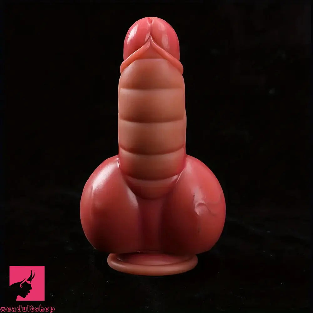 7.48in Thick Short Phallic Silicone Soft Real Dildo With Useful Suction Cup