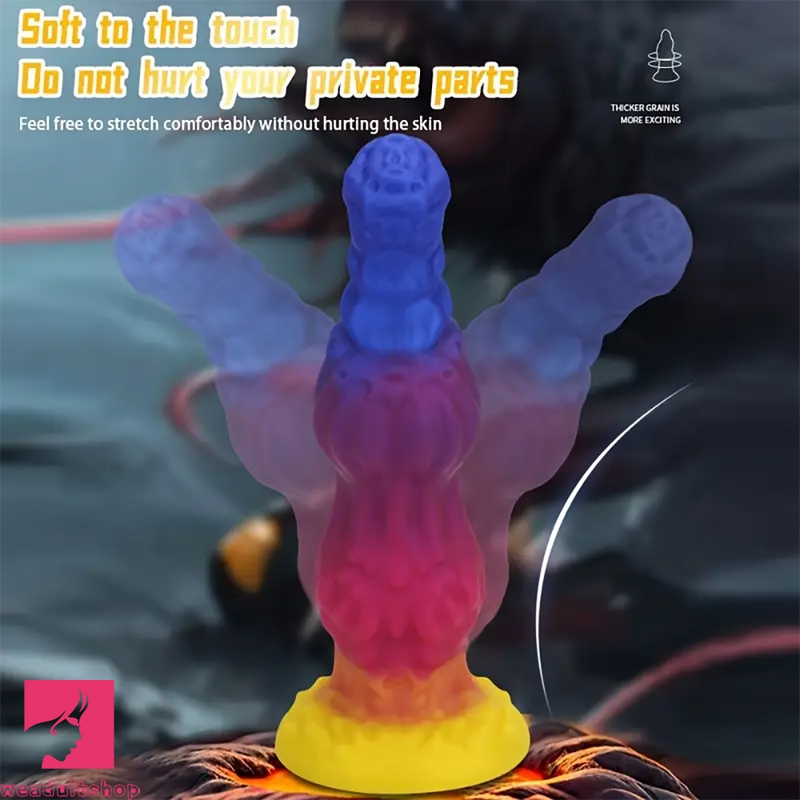 8.34in 9.6in 10.78in 12.12in Silicone Double Dilation Alien Dog Big Dildo