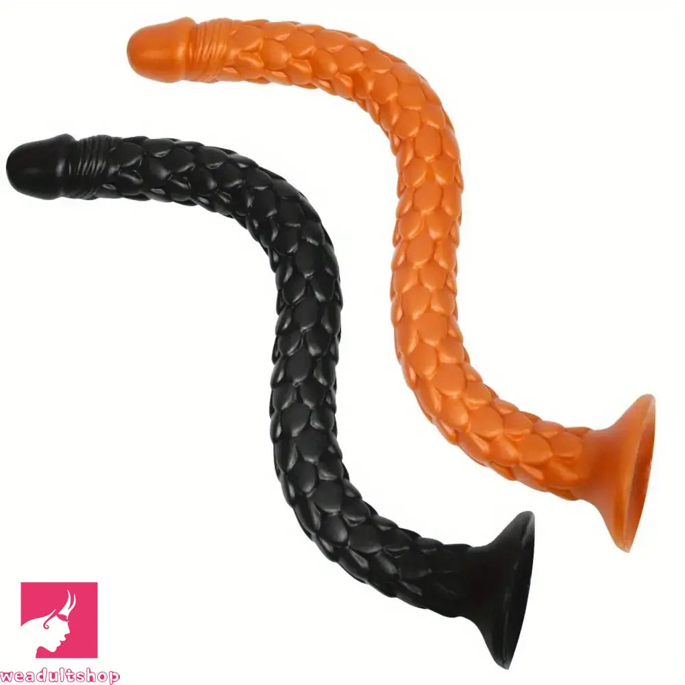 19.69in Dragon Scale Silicone Anal Durable Flexible Dildo For Deep Anus