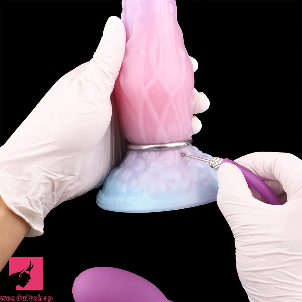 8.3in Inflatable Silicone Soft Fantasy Dildo Adult Toy For Gay Men Cock