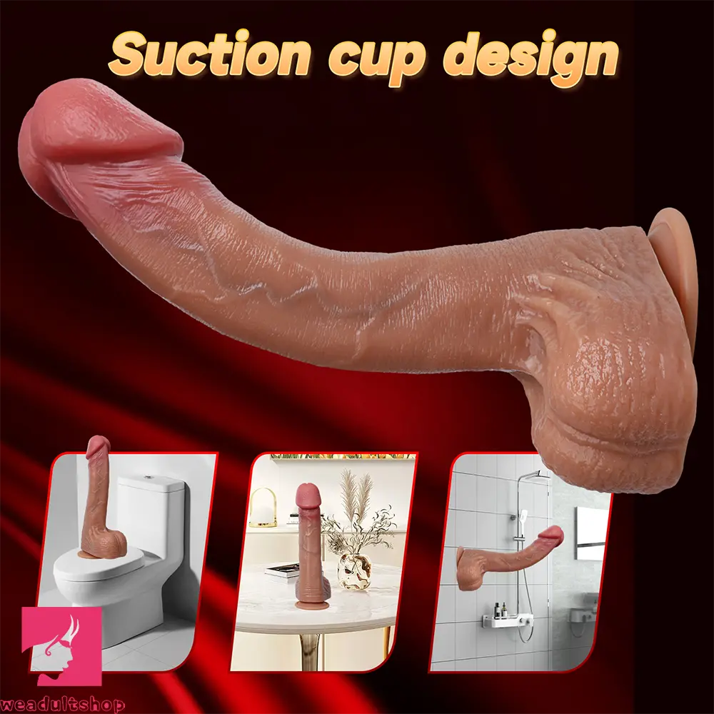 11.46in Giant Soft Real Silicone Penis Anal Dildo Adult Sex Toy Massager