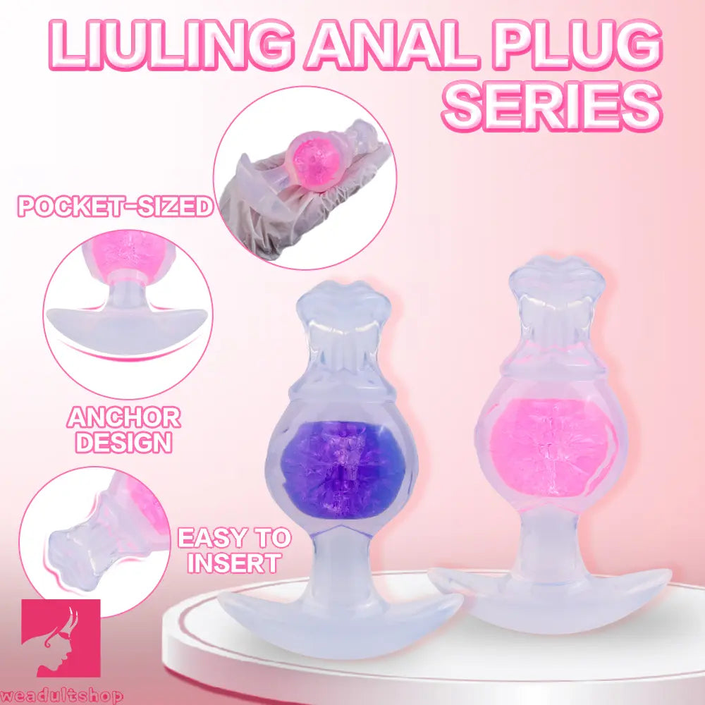 5.04in Silicone Anal Plug Vaginal Massager & Anus Stimulator Cock Toy