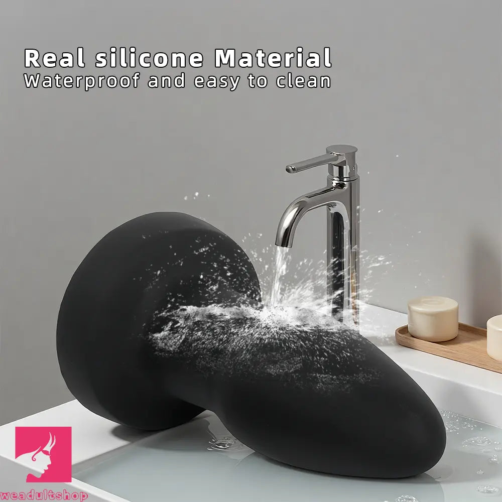 4.72in 6.49in 7.87in Silicone Black Anal Plug Dildo Pleasure Masturbator