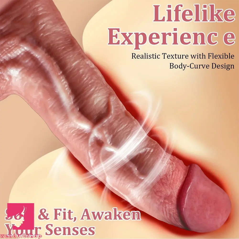 5.51in 6.3in 7.09in Realistic Silicone Safe Material Dildo For Clitoral Pleasure