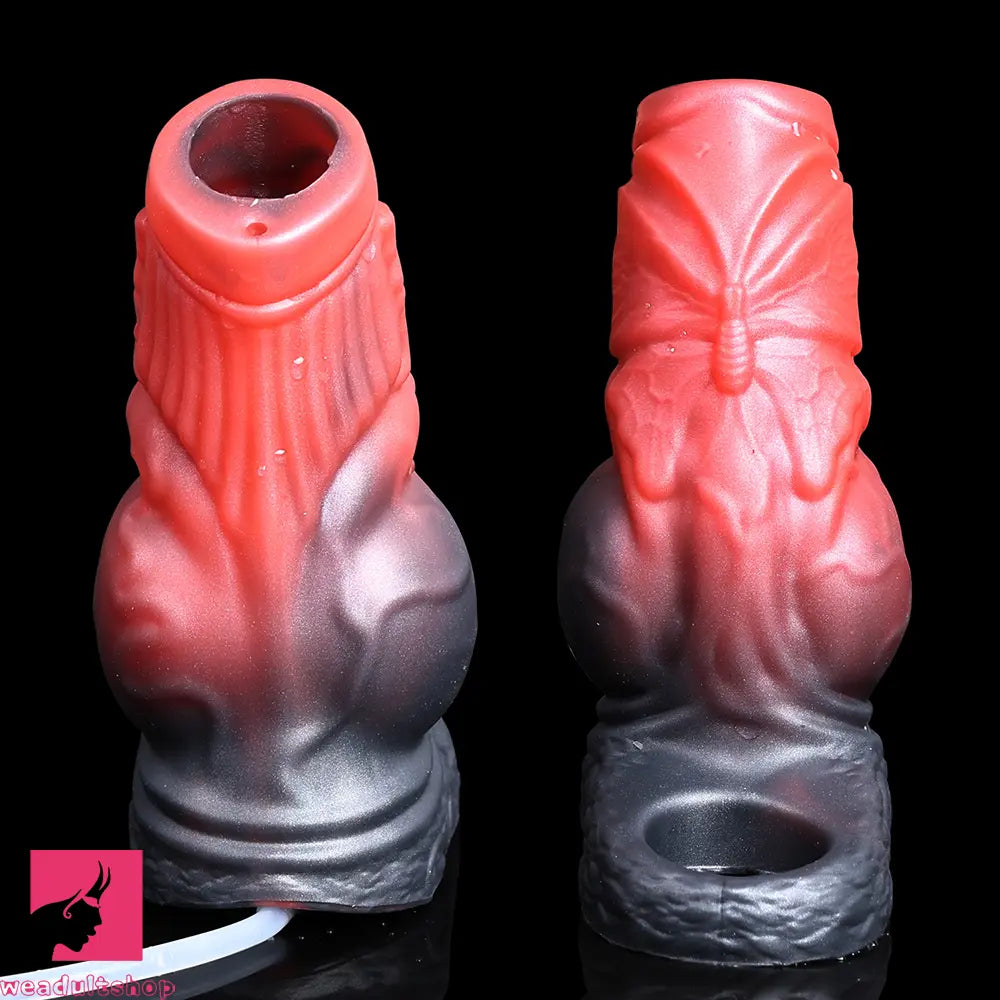 4.64in Water Spraying Squirting Monster Knot Dildo Sleeve Useful Penis Ring