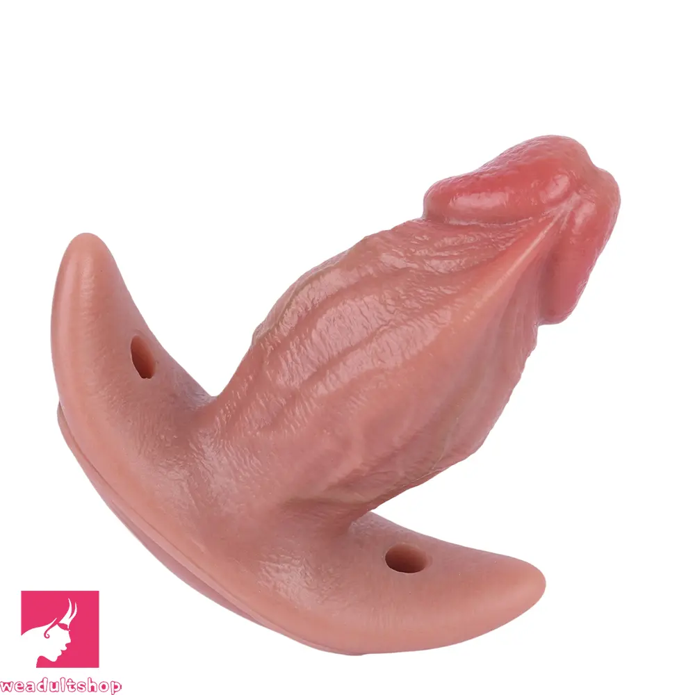 5.7in Male Using 10 Frequency Vibration Role Play Cock Dildo Tail Butt Plug