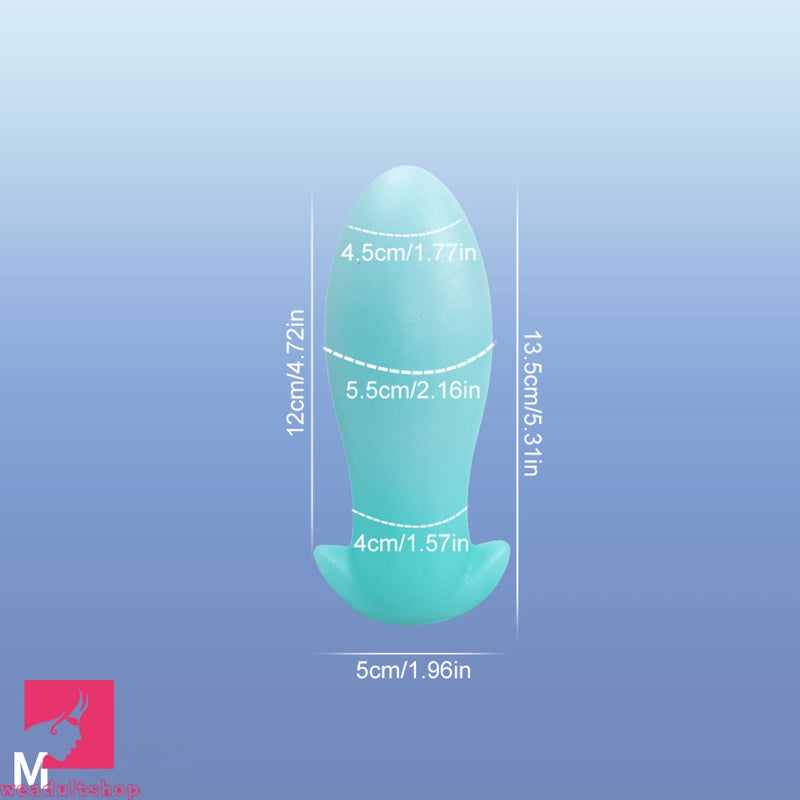 4.52in-8.66in Luminous Soft Luminous Glowing Dildo Prostate Anal Plug