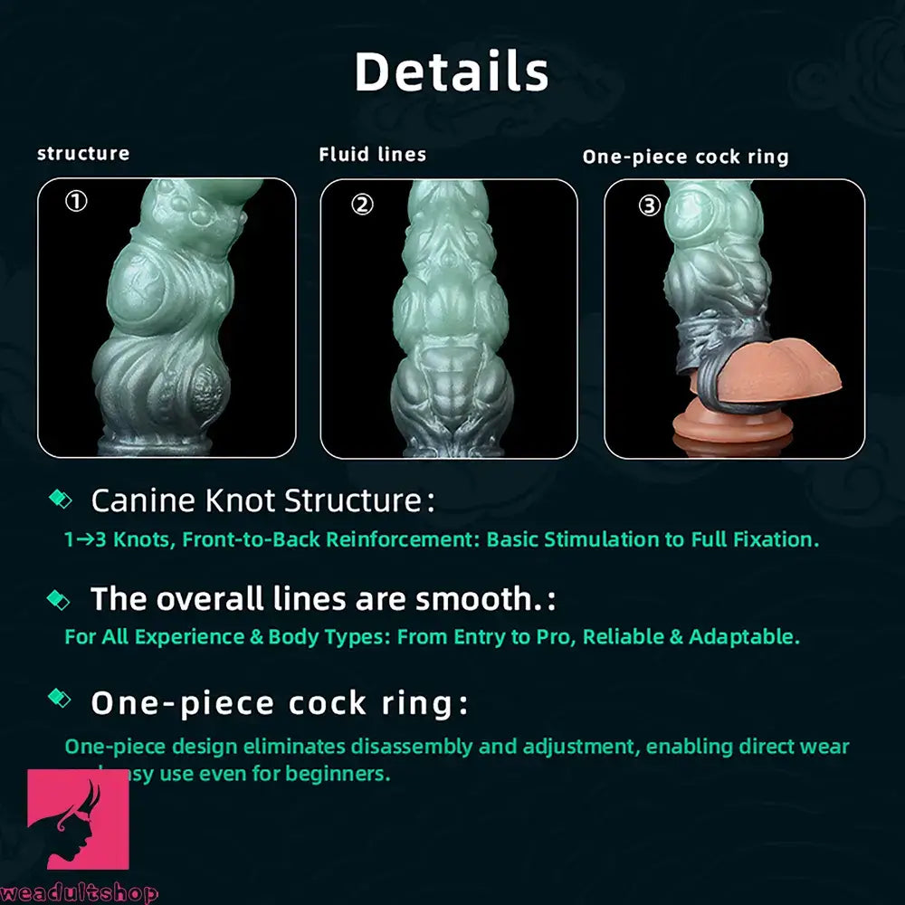 4.6in 5.62in 6.49in Silicone Knot Penis Dildo Sleeve For Women Men Couples