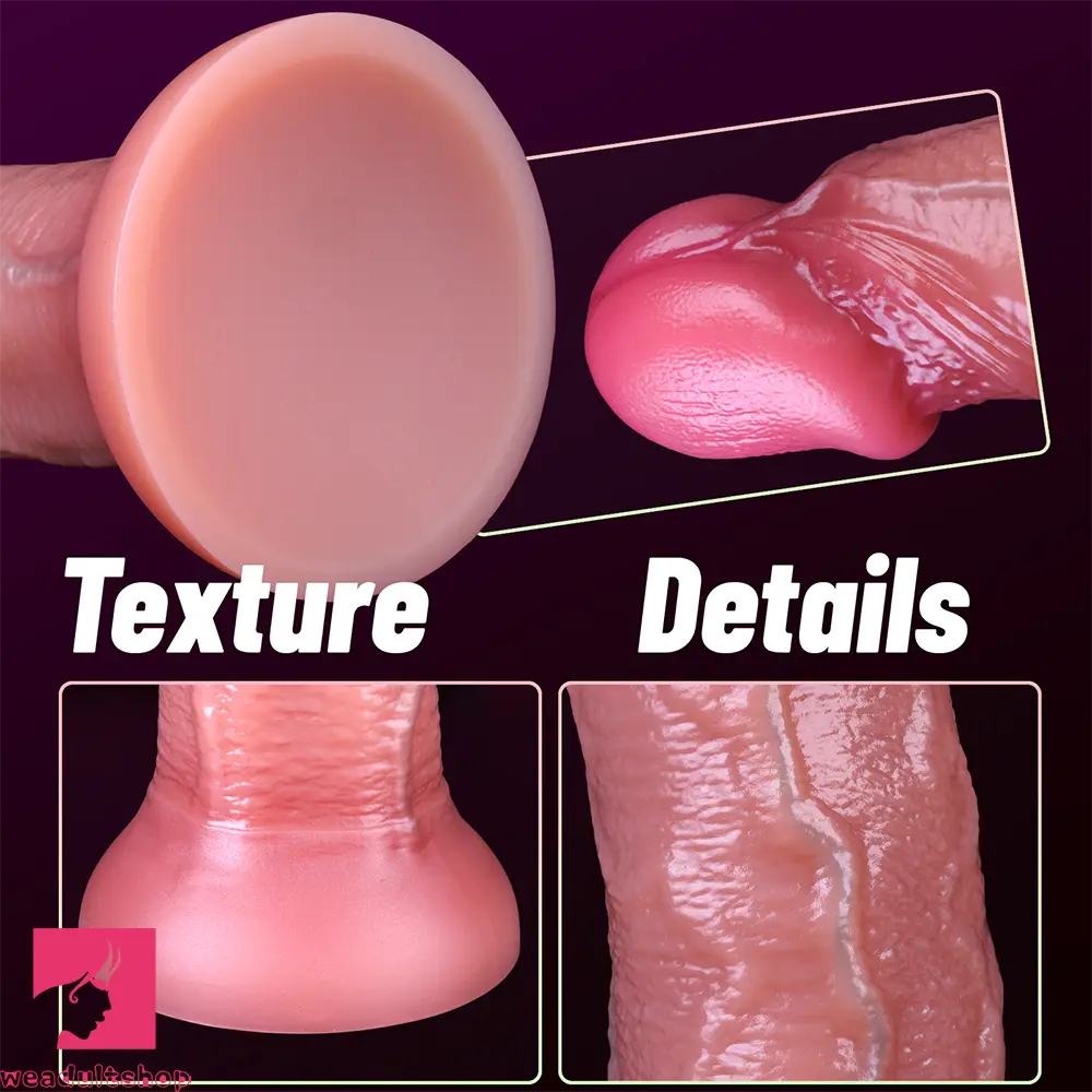 8.66in 10.83in Liquid Silicone Egg-free Makeup Dual Density Real Dildo