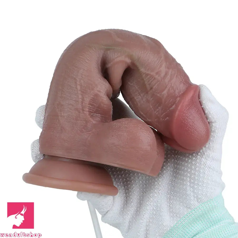 8.5in Dual Layer Silicone Strap on Ejaculating Dildo For Prostate Massage