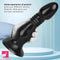 8.66in 12.2in Big Head Anal Dilation Black Big PVC Anal Plug Cock Dildo