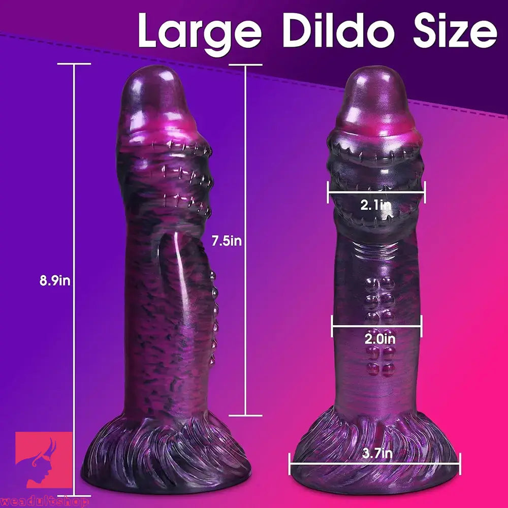 8.9in Fantasy Spiked Silicone Soft Monster Dildo For Women Sex Orgasm