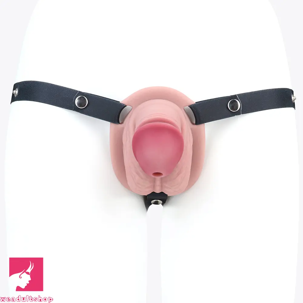 3.74in Real Hollow Chastity Cage Dildo Realistic Penis For Vagina Love