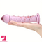 6.61in Clear Glass Adult Sex G-spot Spiked Dildo G Spot Stimulation Toy