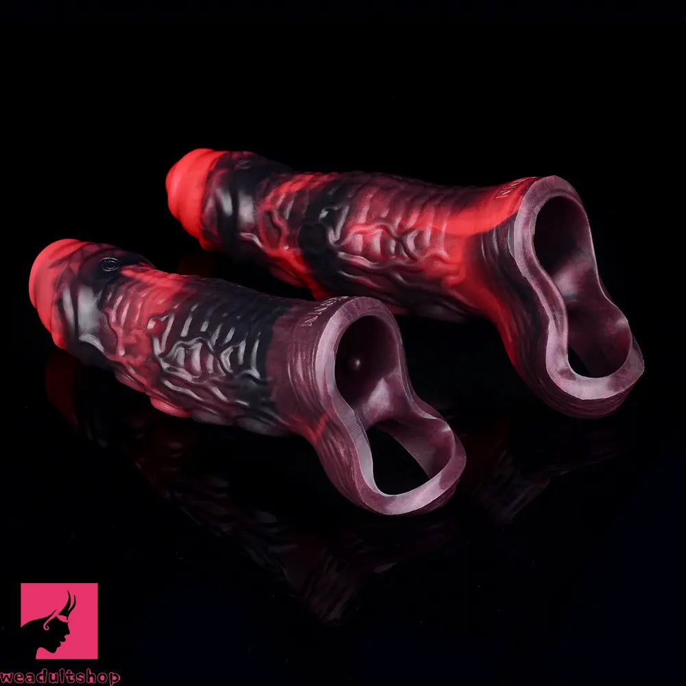 5.98in 7.09in Silicone Tentacle Sleeve Knot Vibrating Hollow Female Dildo