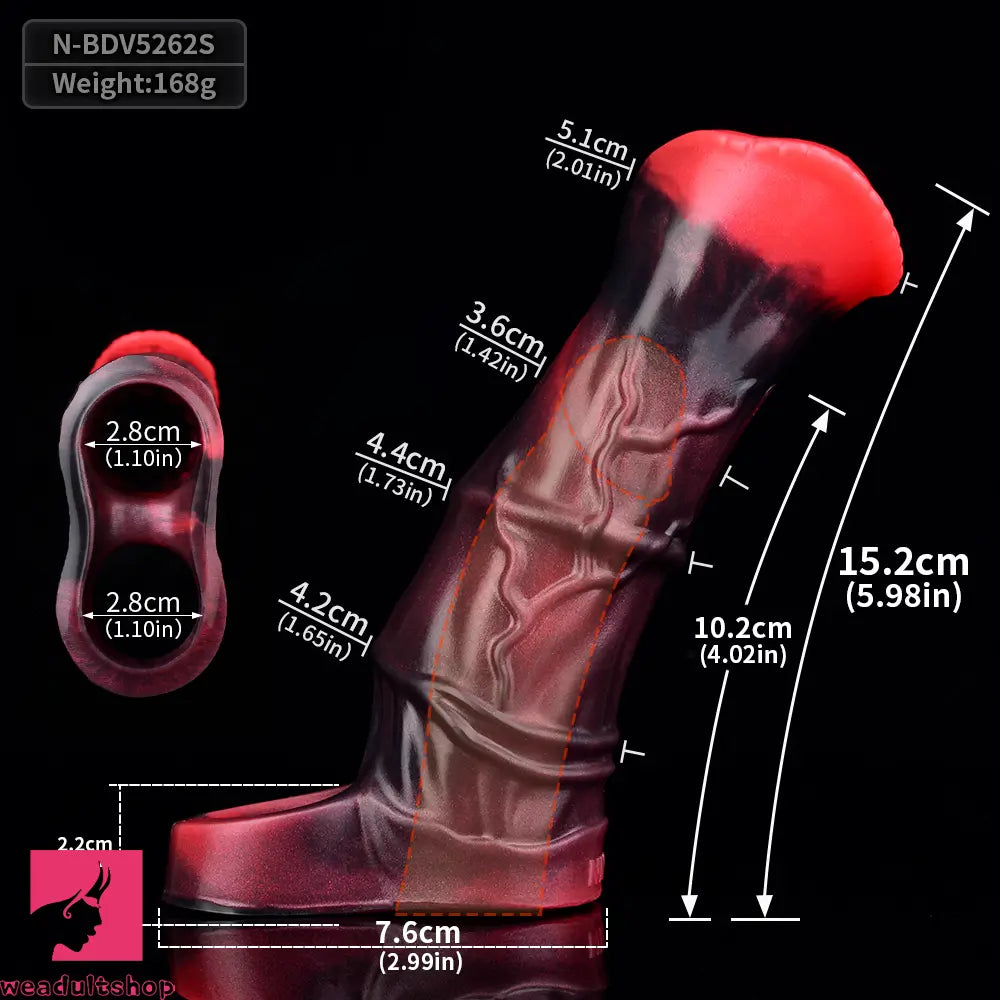 5.58in 7.17in Silicone Horse Dildo Sleeve Vibrating Hollow Waterproof Dildo